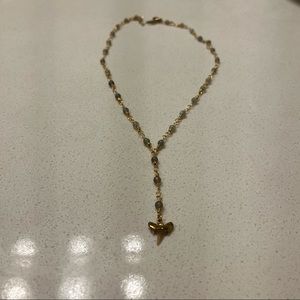 Shark tooth Y Necklace